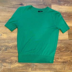 J Crew short sleeved sweater - green, size small